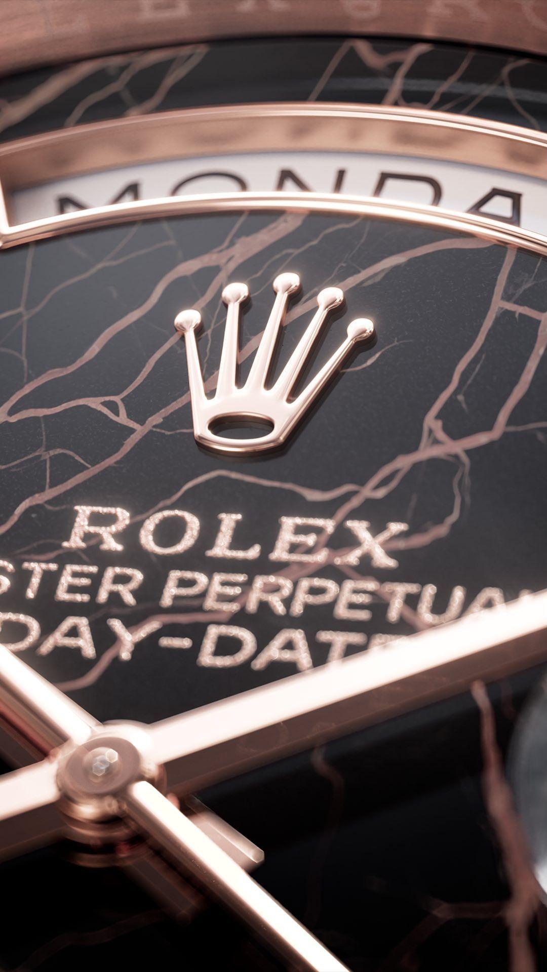 A delicately veined, deep brown decorative quartz stone that creates a distinctive pattern with each iteration – no two eisenkiesel dials are the same. It confers the diamond-set Day-Date 40 in 18ct Everose gold with a unique personality.
#Rolex #DayDate #Perpetual
