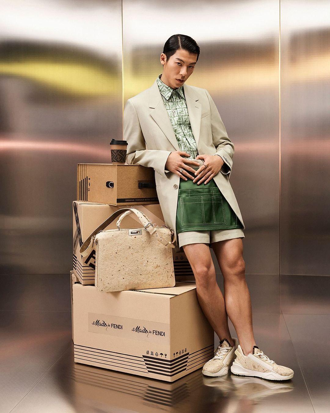#FendiAmbassador Kuanghan Hsu stars in the #FendiSS24 campaign wearing the #FendiKengoKuma #FendiPeekaboo and #FendiFlow sneakers crafted alongside architect Kengo Kuma harnessing the traditional Japanese waranshi papermaking technique.

The collection launches worldwide on 8 February.	

Artistic Director of Accessories and Menswear: @silviaventurinifendi
Artistic Director of Jewellery: @delfinadelettrez

Creative and Film Direction: @nicovascellari
Photography: @brunostaub
Styling: @ganio

Talent: @kuanghanhsu

Hair: @garygillhair
Hair: @zoom_edmund
Makeup: @daniel_s_makeup
Makeup: @jasmine_kao1

Set Design: @andreacellerino
