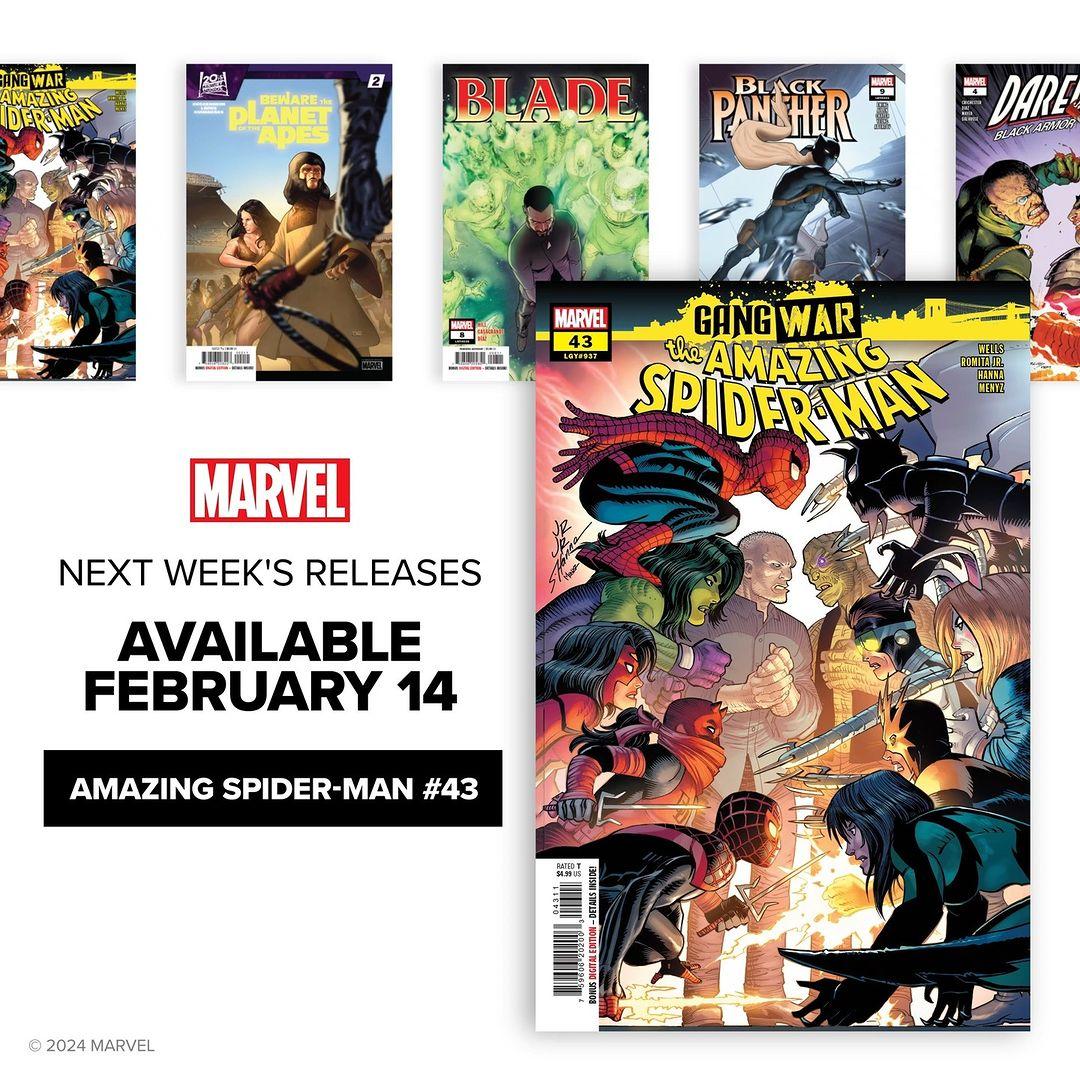 Get a sneak peek at the #MarvelComics hitting shelves next Wednesday!
 
📕 Find a shop at comicshoplocator.com and read more comics on the #MarvelUnlimited app.
