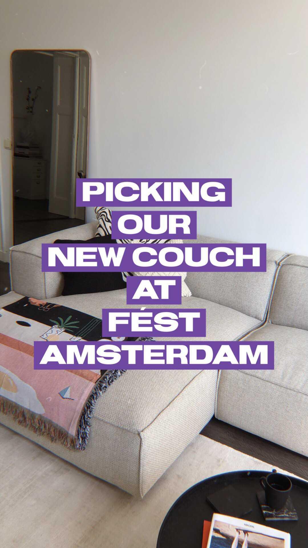 The final cherry on top for our new apartment was getting a couch that matched our aesthetic and added a chic touch to our new space. We looked far &amp; wide and ended up finding our absolute dream couch at @festamsterdam . Even though they have so many amazing styles (as you can see on the reels) we went for the Dunbar Divan, as I think that fit out space perfectly. I also love that once you choose the style of the couch, they have SO MANY fabrics to choose from and these stunning couches are all made in Europe. We owned a velvet couch before, so we wanted to go for something completely different and ended up choosing a very neutral color so I can add some pops of color to the cushions later on. Only a few wall art to hang and I’ll be ready to give you an apartment tour! 💜 #festamsterdam #interior #couch #partner