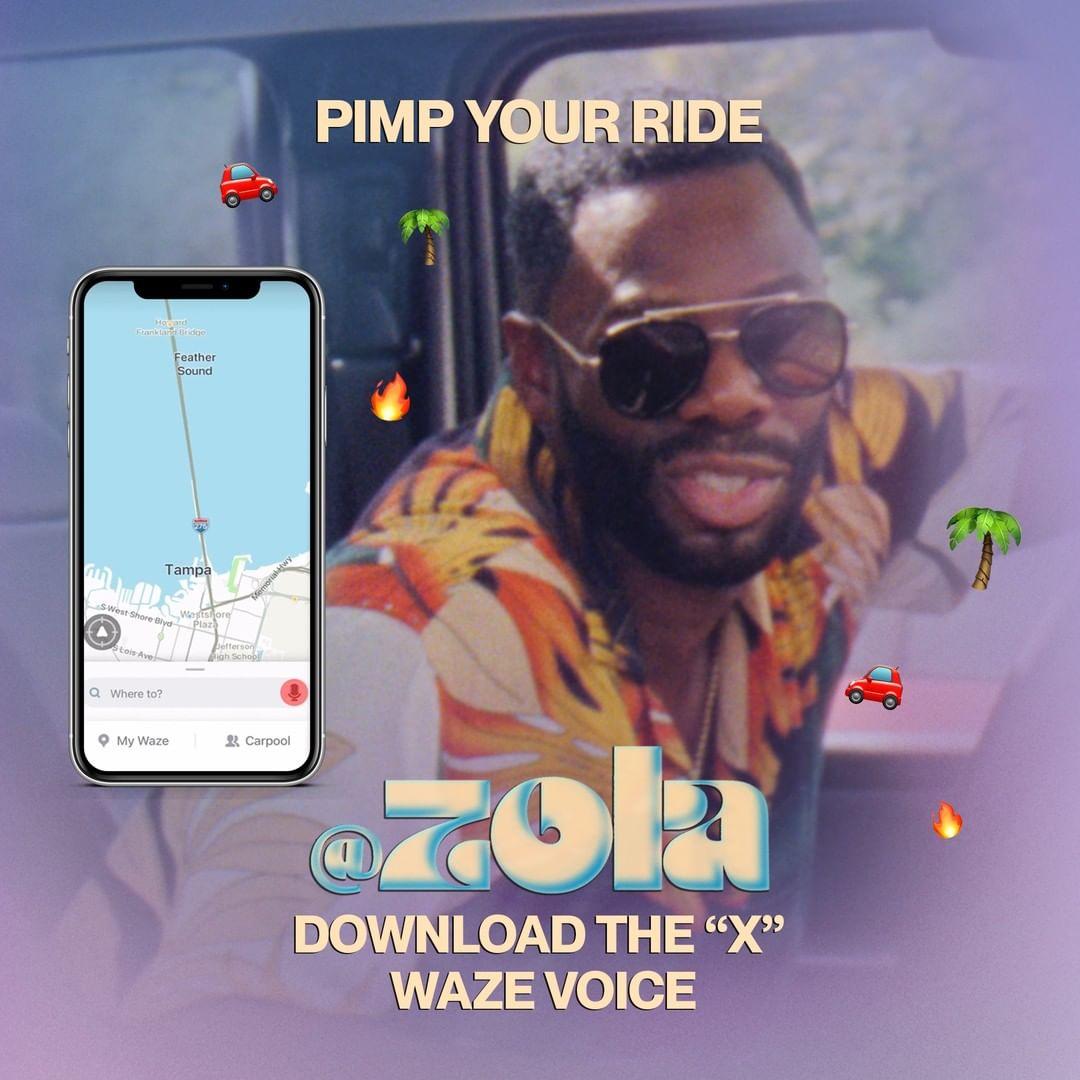 class="content__text"
 Take a last summer road trip with #Zola’s smoothest talker: Download the @kingofbingo 'X' Waze voice at the link in bio. Safe Travels! 
 