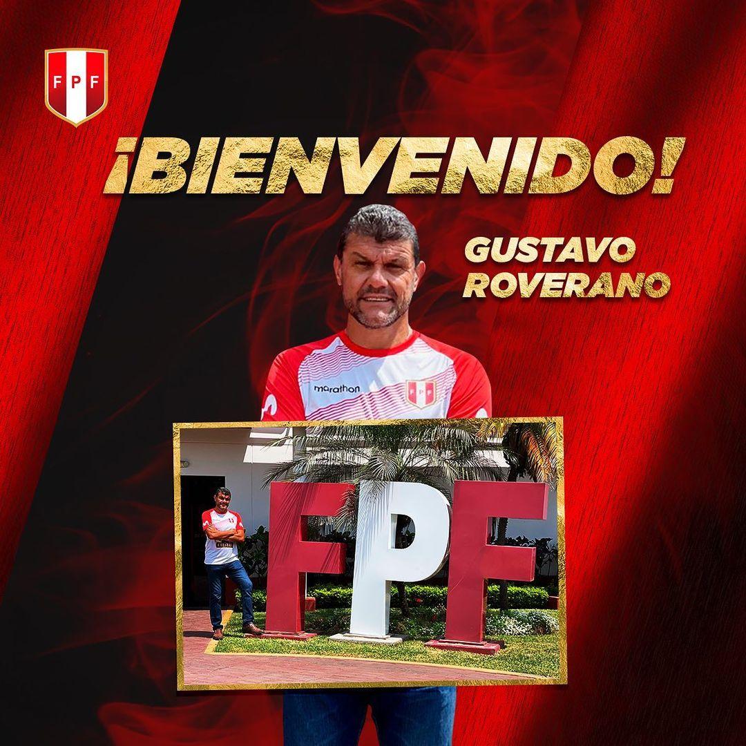 ¡Se pone la ‘blanquirroja’! 🇵🇪

Le damos la bienvenida a @gustavoroverano , quien desde hoy es el nuevo Director Técnico de la @tufpfoficial 🇵🇪 Sub-20 de la FPF.

#ArribaPerú 💪