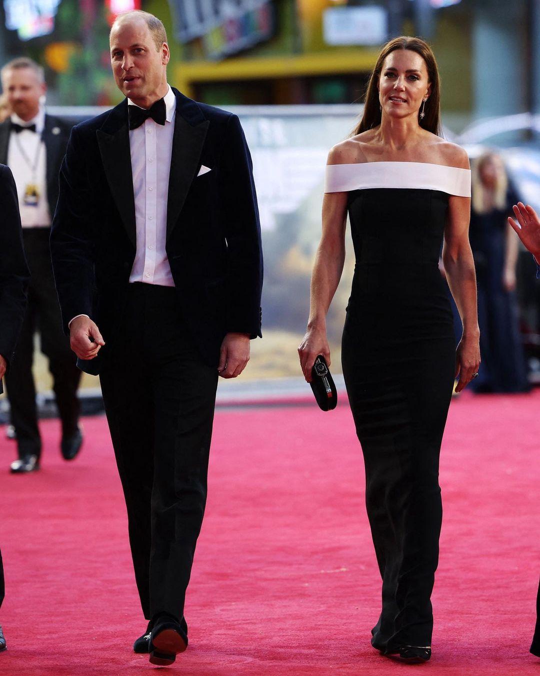 
 Last night the Duke and Duchess of Cambridge attended the Top Gun: Maverick premiere in Leicester Square. Kate wore an off-the-shoulder Roland Mouret dress and the couple walked the red carpet with star of the sequel, Tom Cruise. 
 