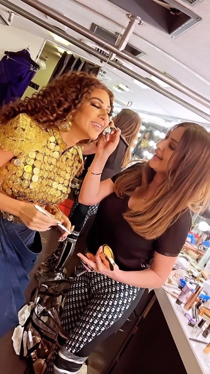 class="content__text"
 Having fun with the Icon @myriamfares ✨during the shooting of #tukohtaka ❤️‍🔥the international Queen 🔥 #thequeenofstage #myriamfares #makeup #by #patriciariga #fifaworldcup2022 #qatar2022 # #qatar #fifaworldcup #fifa 
 