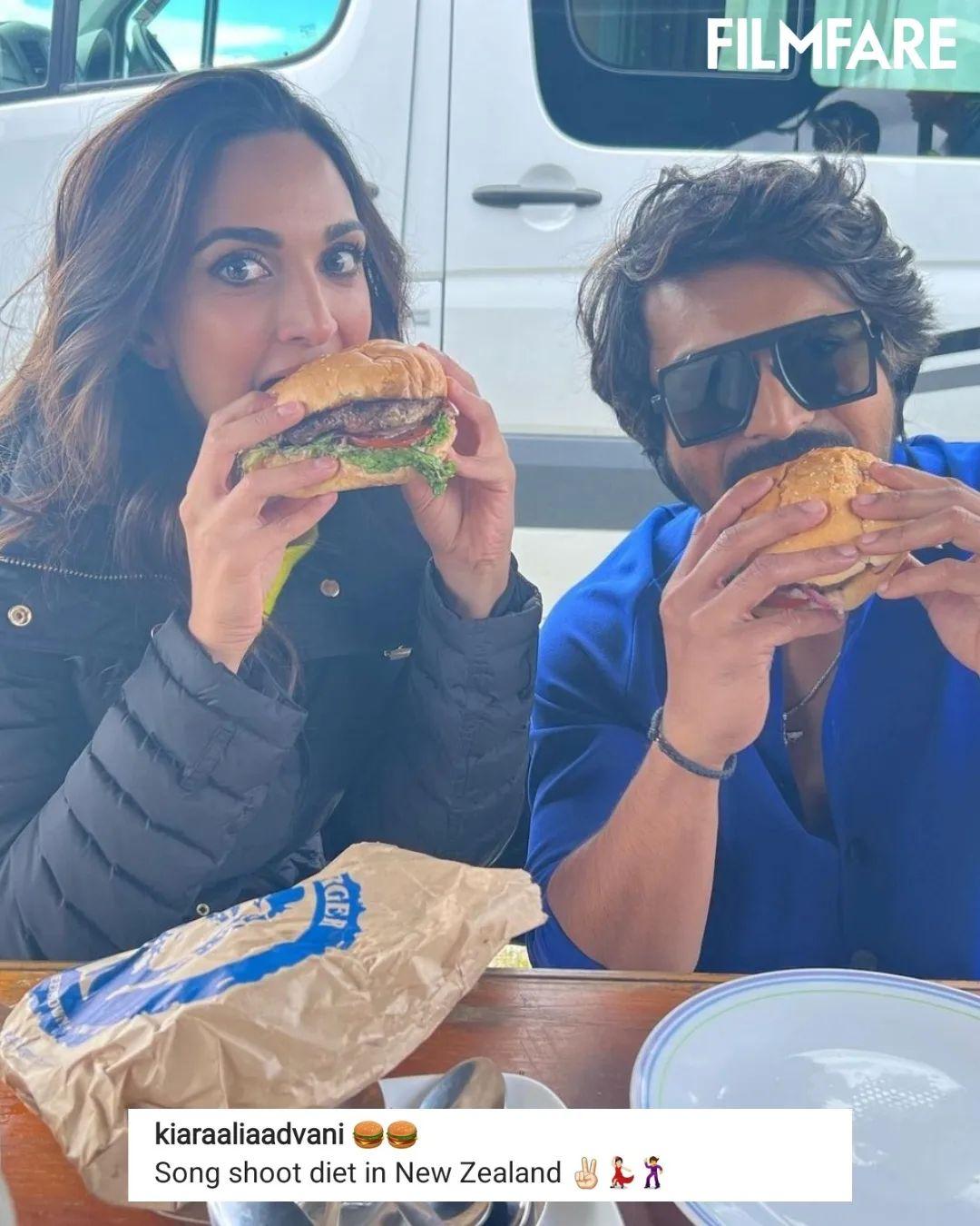 
 #KiaraAdvani is sure having a blast with #RamCharan as they shoot a song sequence in New Zealand. 💙✨️ 
 
