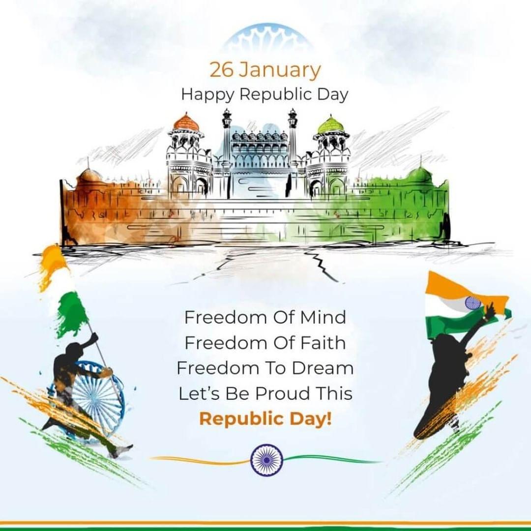 class="content__text"
 समस्त भारतवासियों को #गणतंत्र_दिवस की हार्दिक शुभकामनाएं।
यह दिवस हमें अपने राष्ट्र एवं संविधान के प्रति समर्पित रहने की प्रेरणा देता है।
आइये इस अवसर पर हम संकल्प लेते है कि भारत की प्रभुता और अखंडता अक्षुण्ण रखने में अपना योगदान देकर लोकतंत्र को मजबूत बनाएंगे।
 #RepublicDay #republicdayindia #republicday2023
 #74threpublicday #74thRepublicDayOfIndia
 #bharatgauravaward #bharatgauravawardfoundation #NarendraModi #Modi 
 