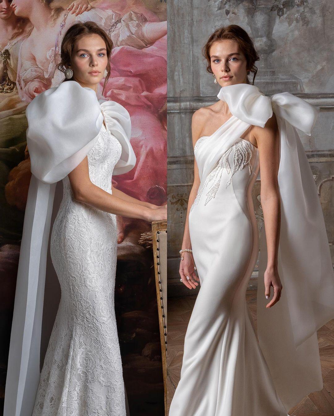 class="content__text"
 Selection of elegant and laconic mermaid-style wedding gowns 🤍 
 