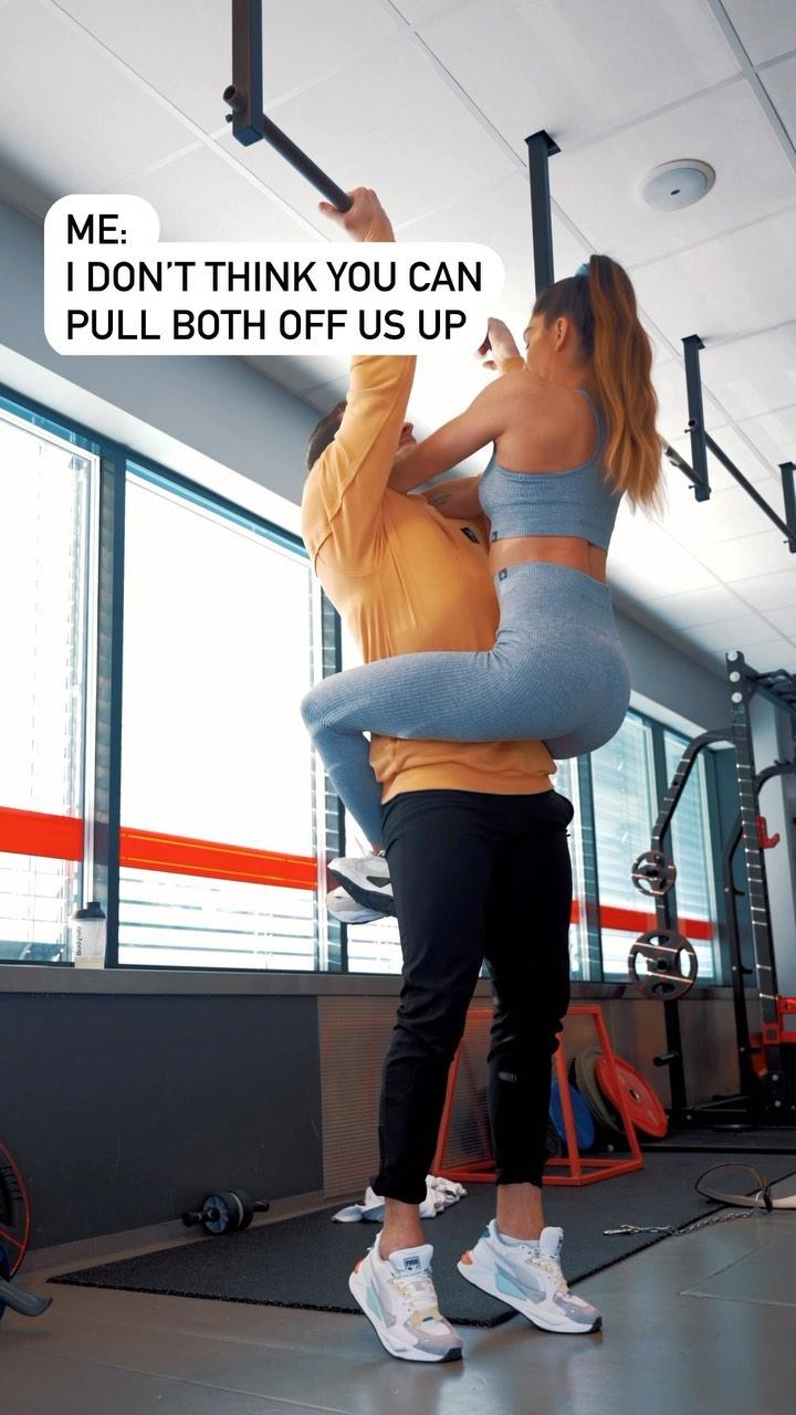 class="content__text"
 How many reps of Elisabeth added chin ups did you count?👻 

Now, challenge your boyfriend to try the same thing! 

 #couplegoals #couplecomedy #fitnesscouple 
 