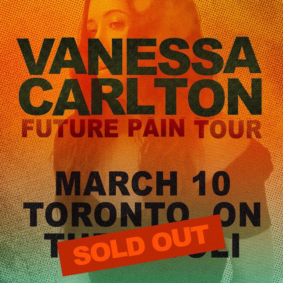 class="content__text"
 Vanessa's show in Toronto is officially sold out! The Philadelphia show and both New York City shows are about to sell out as well, so get your tickets at the link in bio while you still can. 
 