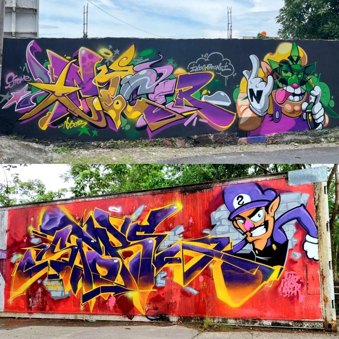 class="content__text"
 The SKINNY FAT exchange with mas @stokemaki 🚀

Brunei 🇧🇳 x Indonesia 🇮🇩 2023

 #stylewriting #graffiti #brunei #nycer #indonesia #wario #warluigi 
 