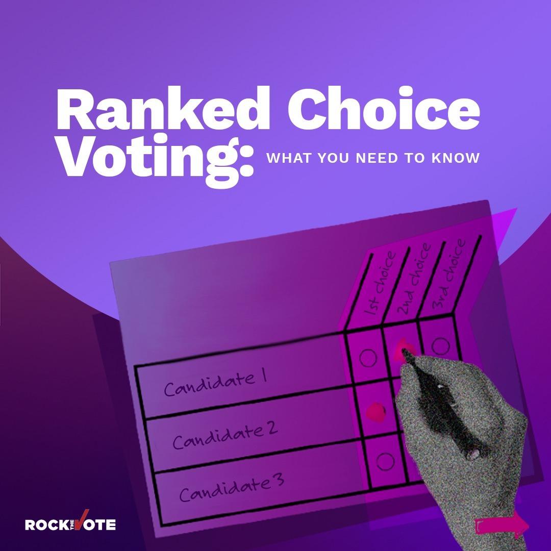 class="content__text"
 There's been a lot of talk about #RankedChoiceVoting lately! 🗳 It's one of the many ways we can improve how our democracy works. 

Swipe through for the breakdown! 👉🏿 

What questions do you have about RCV?

 #VotingRights #Voting #RockTheVote 
 