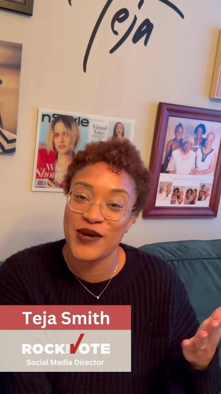 class="content__text"
 This Black History Month, we’re talking internally with employees about their experiences and journeys with voting rights in America.

Social media director @Tejaatej at @RockTheVote shares her memories with voting and why we should respect her vote! #RockTheVote #HipHopCaucus #RespectMyVote 
 