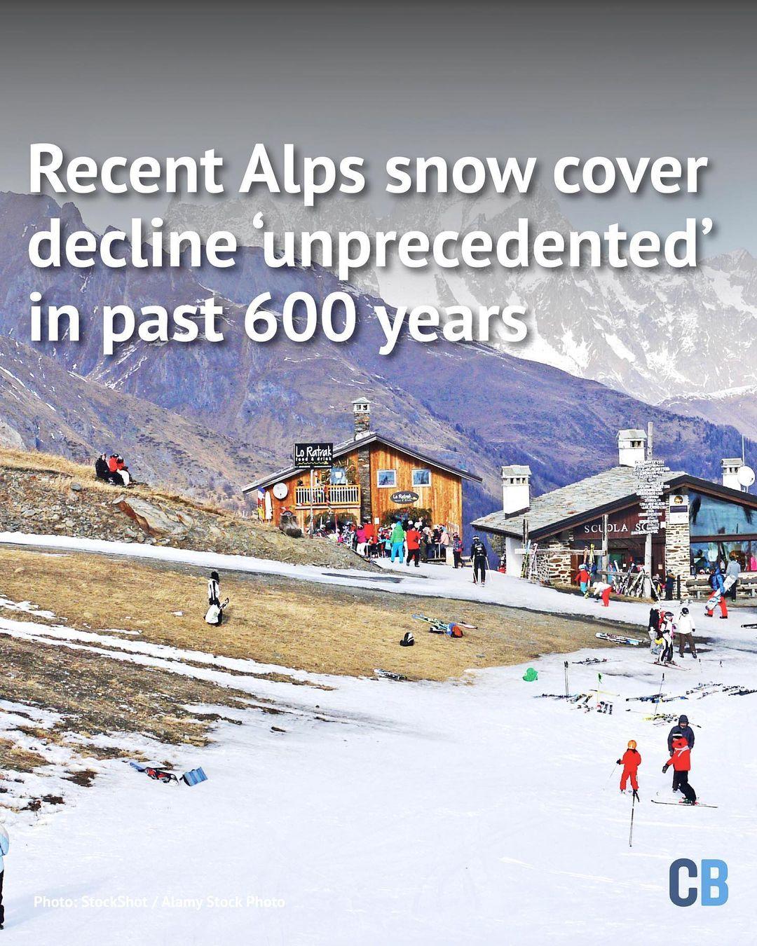 class="content__text"
                        ⛰️ The duration of snow cover in the Alps is now 36 days shorter than the long-term average – an “unprecedented” decline over the past 600 years – according to recent research.

🚰 The Alps are Europe’s largest mountain range, stretching from France to Slovenia. They provide as much as 90% of the water to lowland Europe, earning them the moniker “the water towers of Europe”.

⛷️ The Alps are also one of the most popular tourism destinations in the world, attracting 120m visitors every year for activities including skiing, snowboarding, hiking and cycling.

🐐 The lack of winter snow has made international news in recent years, including in 2023 when Alpine resorts were driven to bring in snow by helicopter and offer “alternative entertainment” – such as “hiking with goats” – the New York Times reported.

📲 Link in bio

Photo: StockShot / Alamy Stock Photo

 #alps #skiing #snow #wintersports #snowsports #climatechange #water 
 