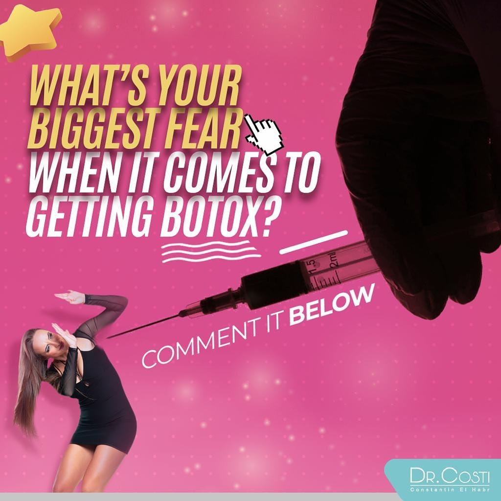 class="content__text"
 Comment below your biggest fear when it comes to getting BOTOX ⬇️ #DrCosti 
 