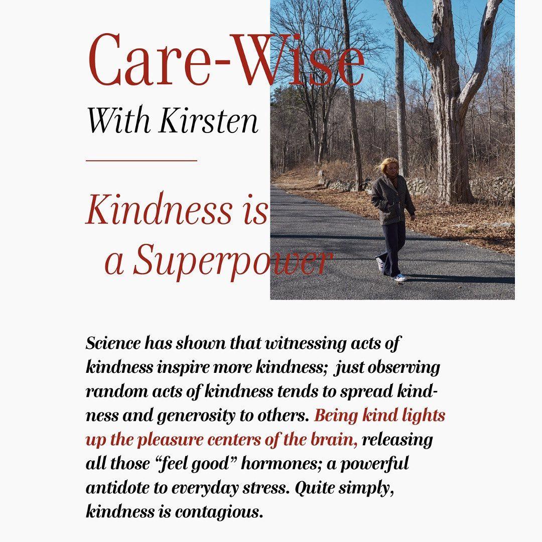 class="content__text"
 “I believe kindness is a real superpower, yet is often mistaken for weakness.” - Care-Wise with Kirsten
See our stories for today's full Letter From Our Founder @kirstenkjaerweis ✨ 
 