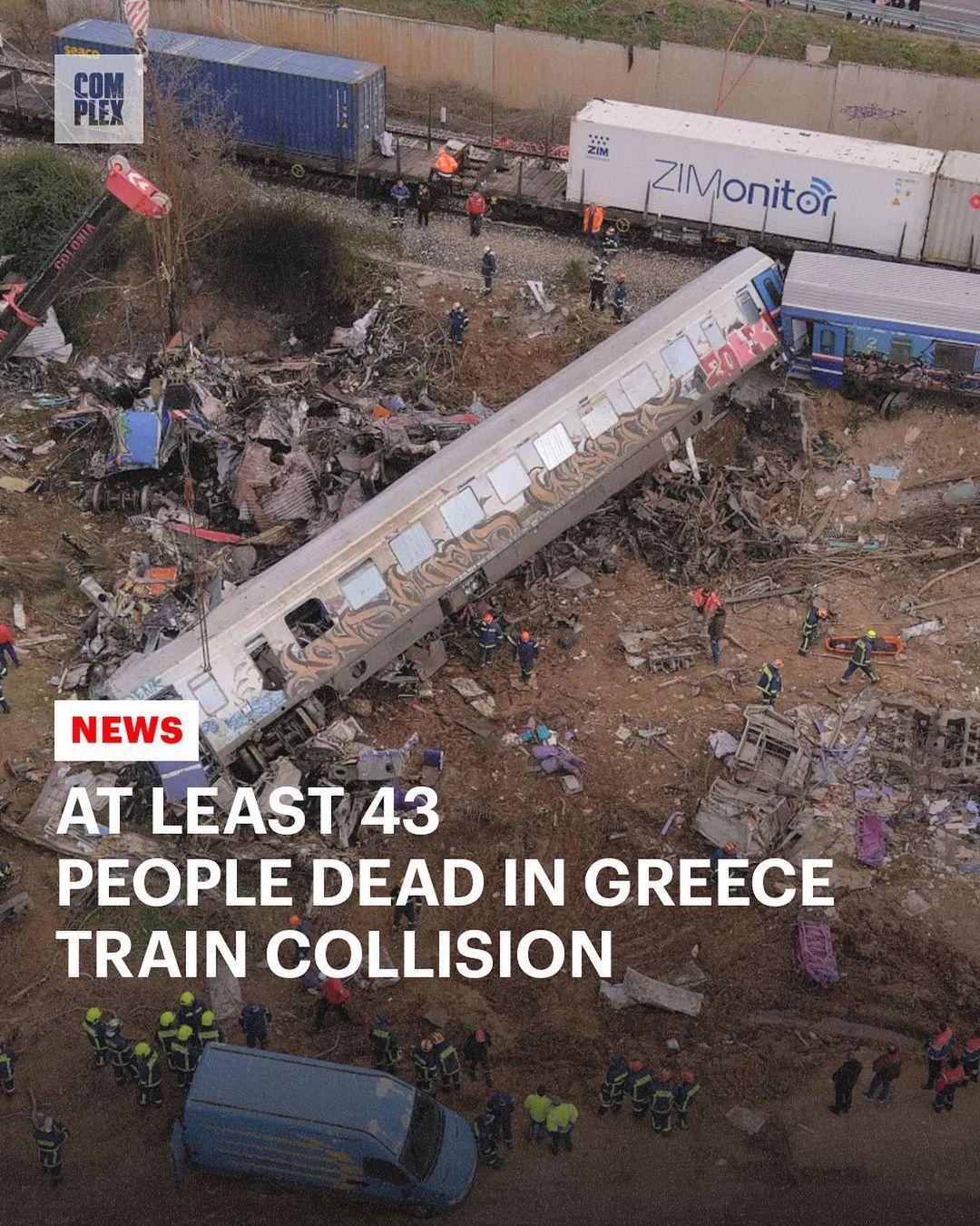 class="content__text"
 At least 43 people were killed in a tragic train collision in Greece today. Link in bio 🔗 for more. 
 