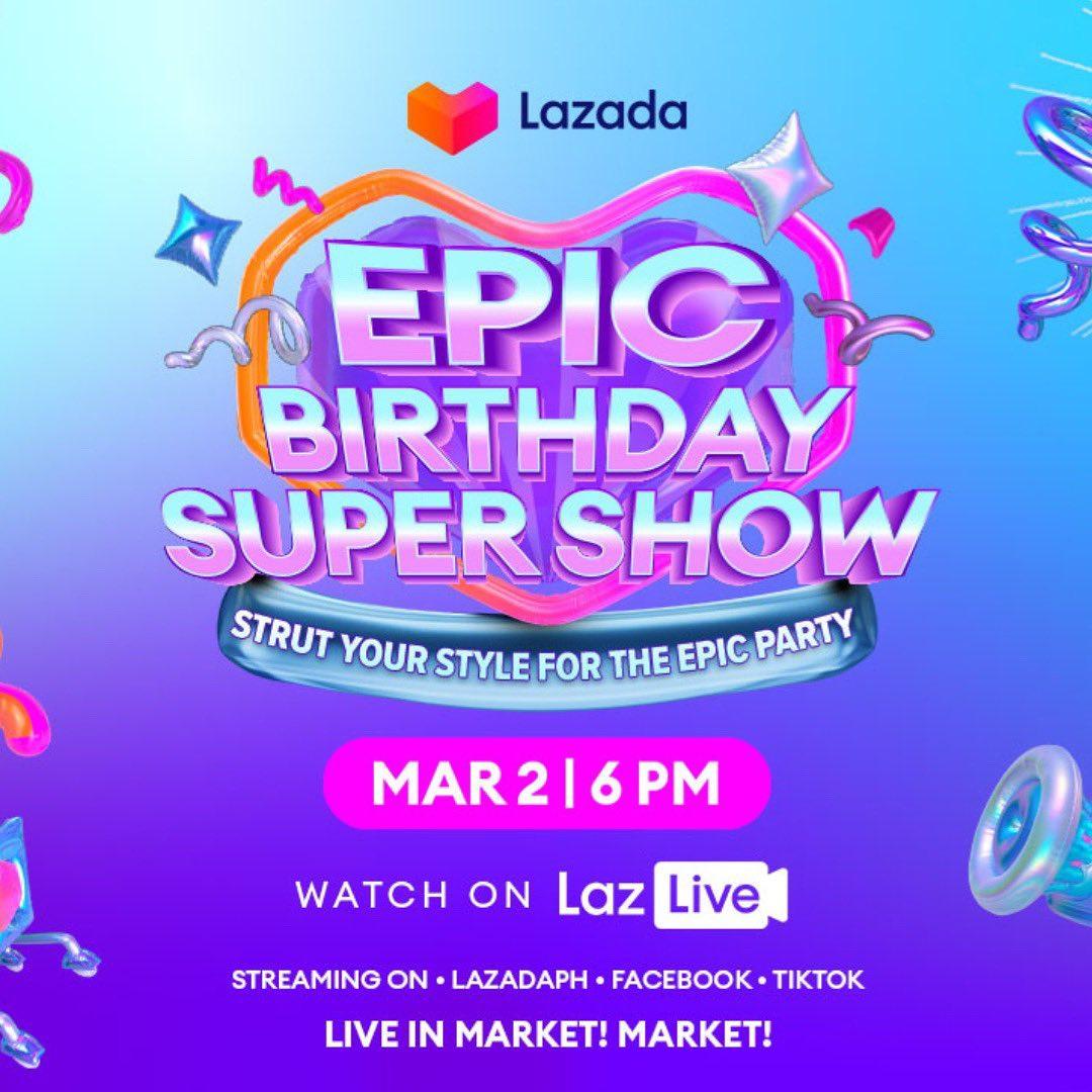 class="content__text"
 Come join us as we celebrate Lazada EPIC Birthday Supershow BUKAS kasama sina @aldenrichards02 , @beaalonzo , @darrenespanto , @bgyo_ph and @bini_ph ! 💙

Kitakits tomorrow at 6PM sa Market! Market! with streaming on LazLive+ and @lazadaph ’s Social Media Accounts. 💕

Talagang bongga ang 11th birthday celebration ng Lazada. 💘

You can have a chance to win vouchers dahil over 5 Million Pesos worth of prizes and vouchers ang ipapamigay! Kaya naman abangan ang bonggang birthday celebration! 💝

🔗Link in bio

 #LazadaPH11BirthdaySuperShow
 #EpicBirthdaySuperShow
 #4thimpactxLazada11th 
 