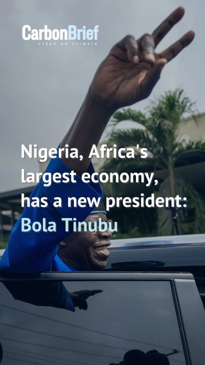 class="content__text"
                        🇳🇬 Nigeria, Africa’s largest economy, has a new president, Bola Tinubu.

⚡ But what does this mean for the country’s climate and energy targets?

🌏 Carbon Brief’s country profile provides detailed coverage of Nigeria’s climate and energy policies.

Link in bio 📲

 #Nigeria #ClimatePolicy #CarbonBrief #climate #energy #Tinubu 
 