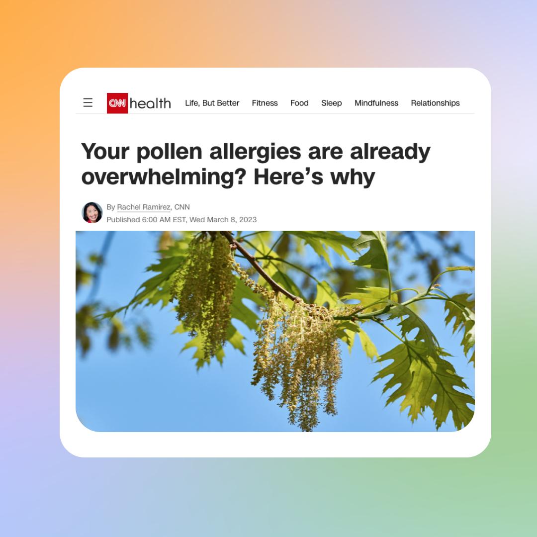 class="content__text"
 Don’t shoot the messenger but… if pollen allergies hit you early this year, there’s a reason why! ​​​​​​​​​
Experts explain that an unseasonably warm February caused an earlier pollen season in the South and East US. Anyone else feeling the pollen right now? 🌳🤧 
 