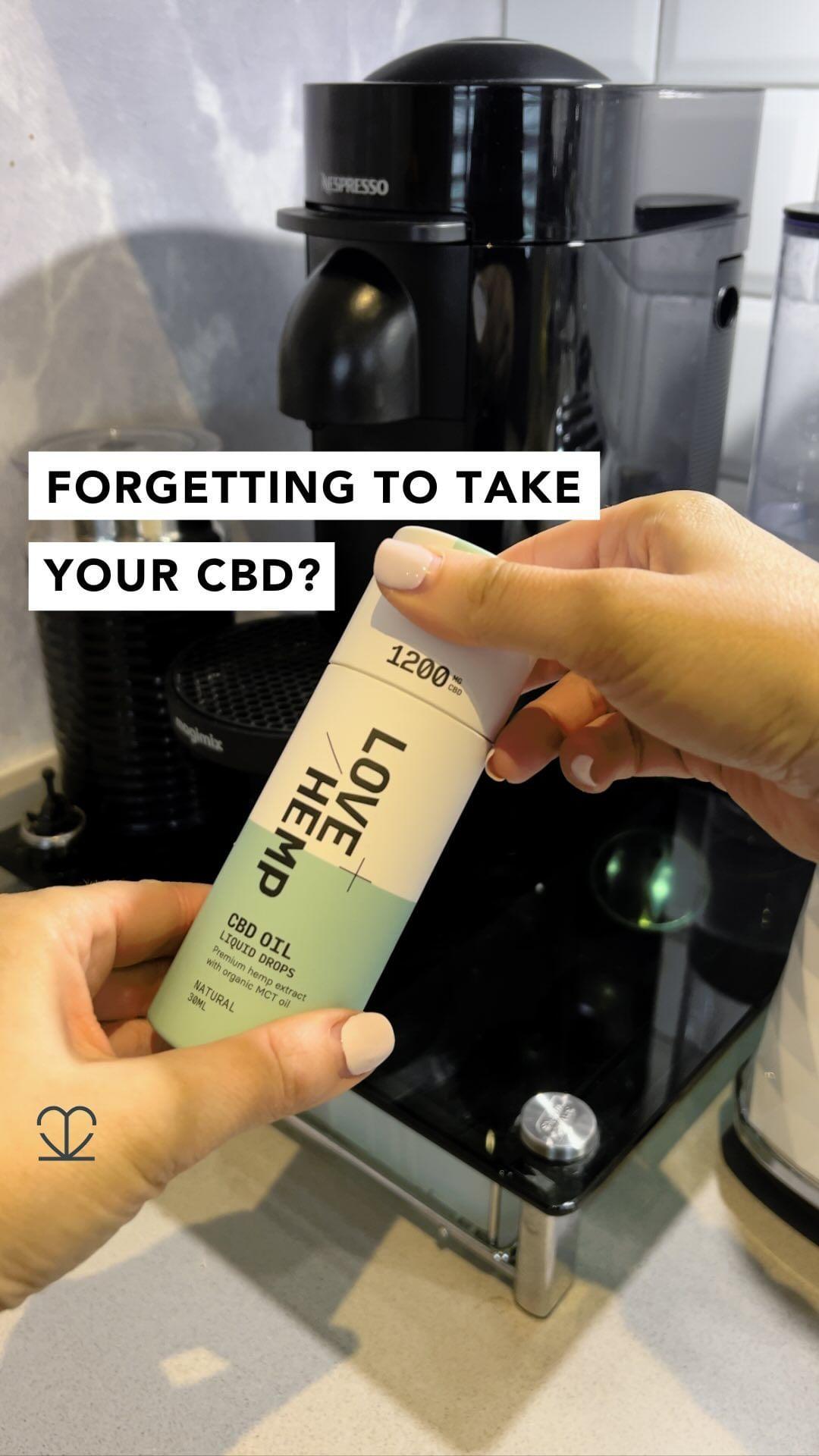 class="content__text"
 It’s simple! Leave it where you’ll see it! CBD works best when taken consistently, everyday. So make sure you remember to take every dose!

 #LoveHemp #LoveLife #wellness 
 