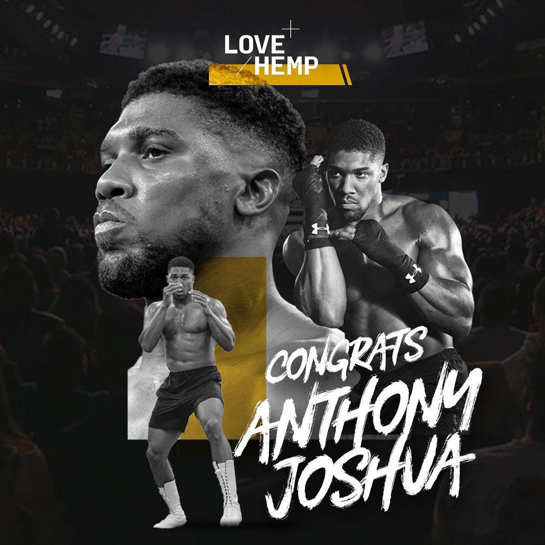 class="content__text"
 Congratulations to the big man @anthonyjoshua for securing the WIN! 🚀

 #LoveHemp #AnthonyJoshua #teamlovehemp 
 