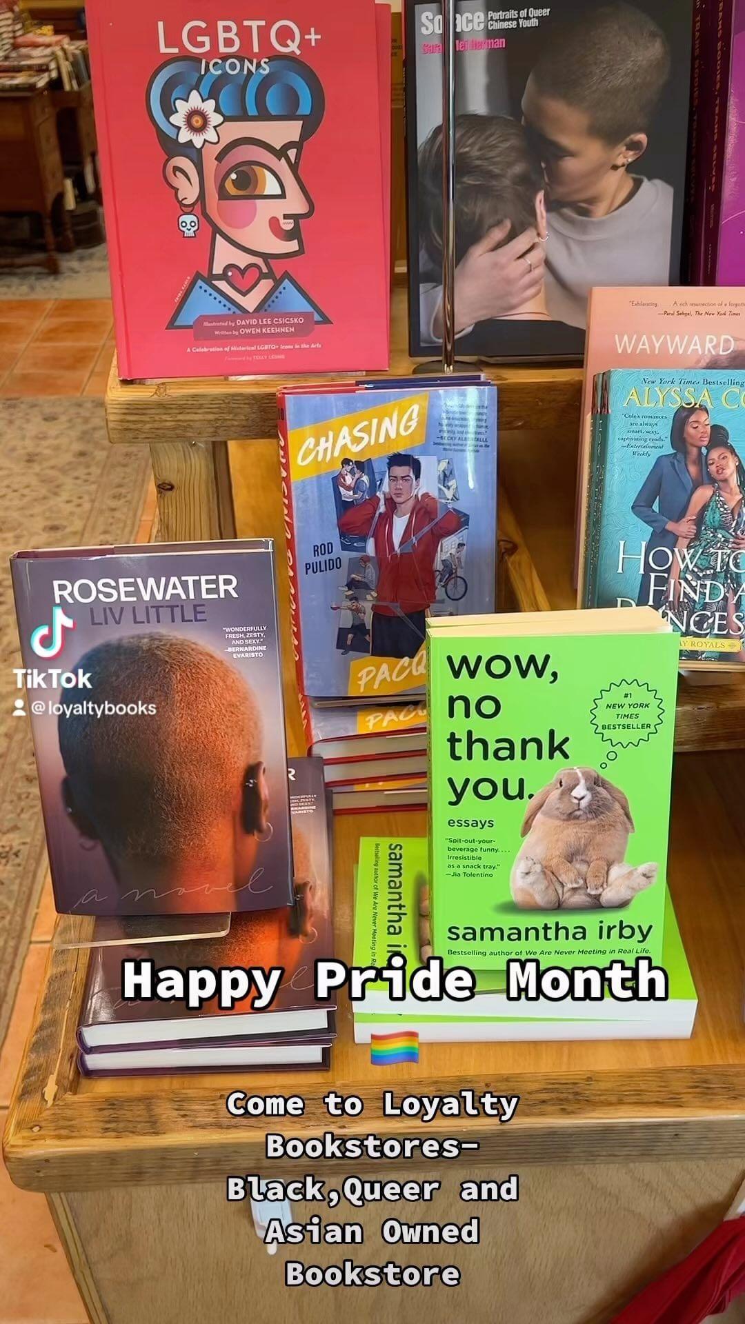 class="content__text"
 Happy Pride Month🏳️‍🌈 from the Loyalty Team!
We are emphasizing the importance of Pride even more than usual! Come shop Loyalty for our favorite LGBTQIA stories, authors, artwork, cookbooks and kids books! 
 #loyaltybookstores #queerownedbusiness #blackownedbusiness #asianownedbusiness 
 