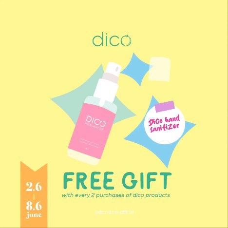 class="content__text"
 Free dico hand sanitizer! with every 2 purchases of Dico products✨

 #Dicohaircare
 #Dicocosmetics
 #Dicoskin
 #Dicomerchandise 
 