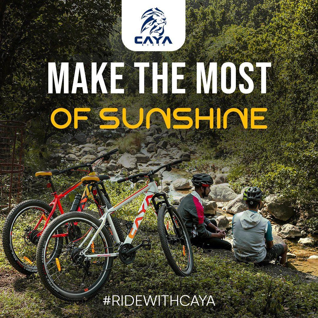 class="content__text"
 Sunny skies and thrill on the roads - well, that’s only possible when you are with Caya. 

Experience the joy of premium features and stunning looks with Caya bikes. 

Shop now!
.
.
.
 #caya #cayabikes #cayaindia #roarwithcaya #bicycle #cycle #cycling #bike #detailing #bikelife #instabike #kidsbike #adultbike #ride #biker #instacycle #streetbike #bikergang #bicycleriders #bikestagram #rideout #bestbikes 
 