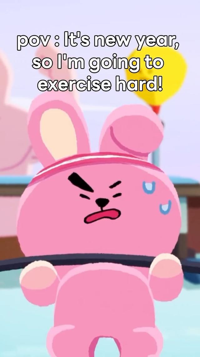 Hey, what counts is the comeback, not the setback! 🏋️‍♀️🍜🏋️‍♀️

#BT21 #newyearplans #workout #healthy #cool #2024