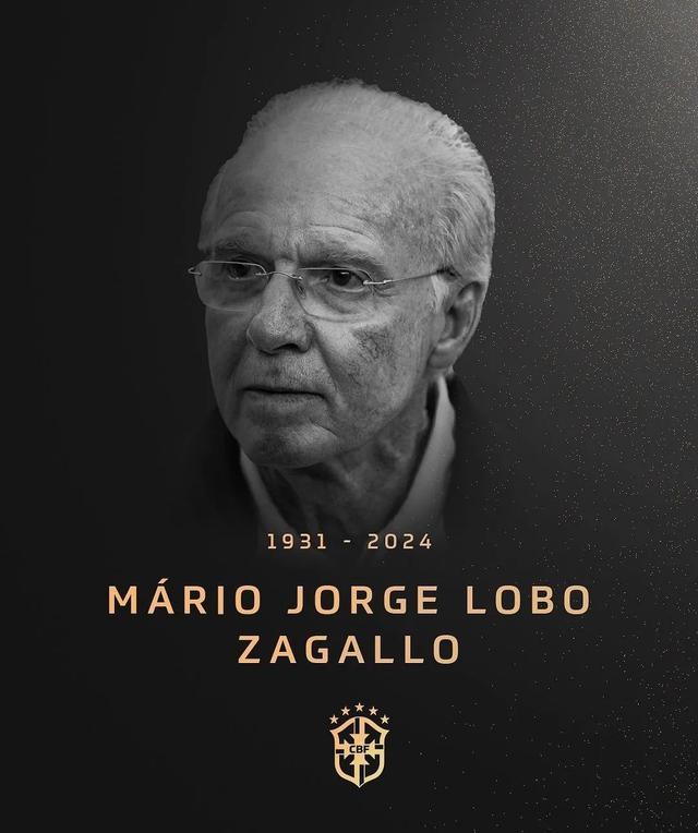 Uma lenda do nosso futebol partiu hoje. Obrigado por tudo! Descanse em paz, Zagallo. 🙏