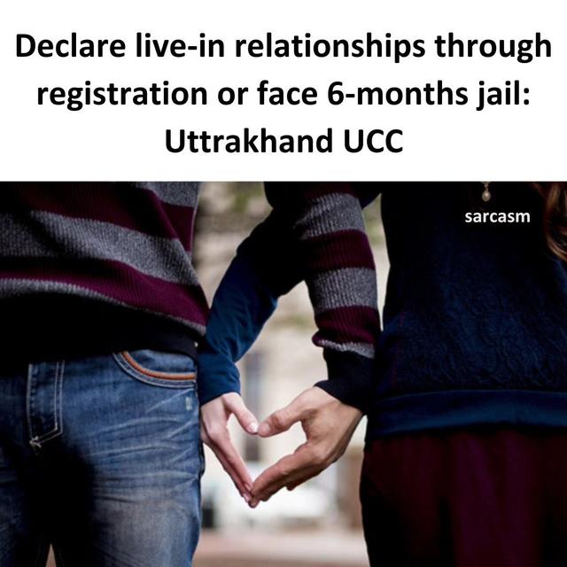 In line with the various judgments of the judiciary, the Uttarakhand government has decided to get all the live-in relationships registered in the state.

Moreover, the residents of Uttarakhand, who are living in a live-in relationship outside the state must submit a statement to the Registrar of the state.

“It shall be obligatory for partners to a live-in relationship within the State, whether they are residents of Uttarakhand or not, to submit a statement of live-in relationship under sub-section (1) of section 381 to the Registrar within whose jurisdiction they are so living," Section 378 of the UCC bill said.

The bill said that children from the live-in relationships shall be a legitimate child of the couple.

Source: MINT