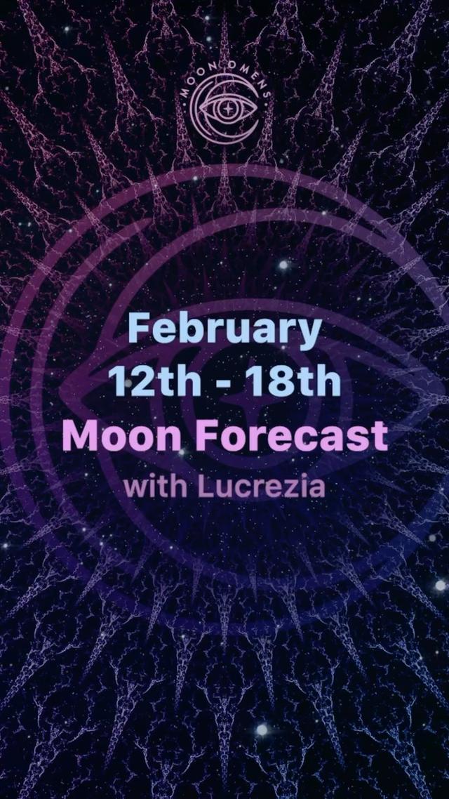 February 12th - 18th Moon Forecast. Drop a 🌙 if you love these and would like to see more! #moonomens #moonforecast #moon #astrology #moonphases