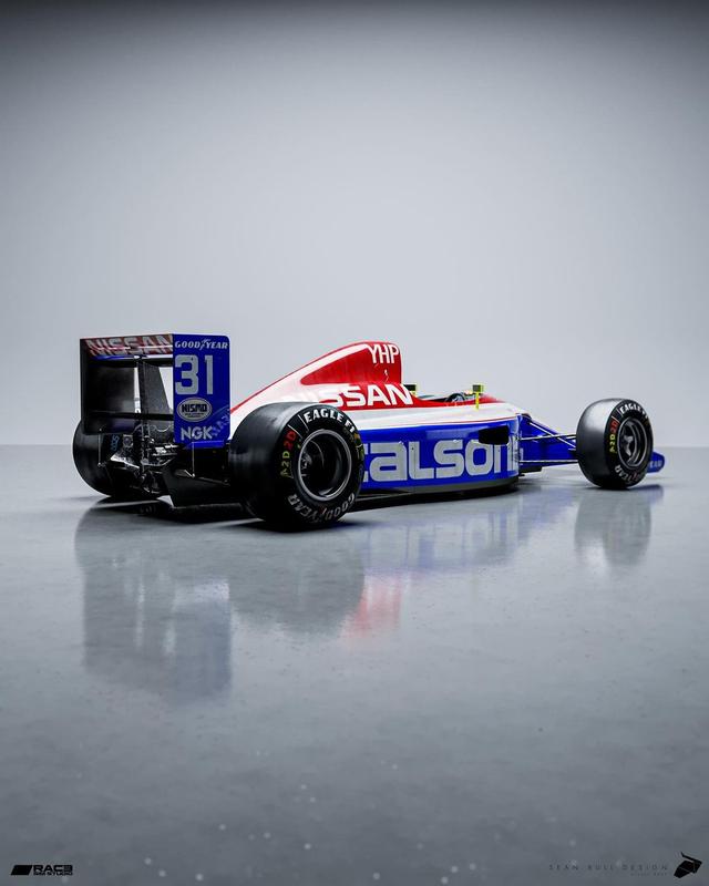 1990 Calsonic Nissan F1 livery concept studio CGI shoot

Alternative F1 timeline in which Nissan evolve their Le Mans and endurance program into F1 using the same turbo V8 as the R90C

working on improving my 'clean' studio shots and focusing on minimising the lights needed to get good effects with a focus on real world car photoshoots, happier with results but more to improve...

3D model licensed by @racesimstudio 

.
.
.
.
.
.
.
.
.
#f1 #f12022 #hypercar #formula1 #formulaone #livery #f1car #liverydesign #liveries #racecar #f1livery #mercedes #redbull #ferrari #mclaren #astonmartin #alpine #alfaromeo #alphatauri #haas #williams #lemans #hypercar #cgi #3d #motorsport #graphicdesign #conceptart