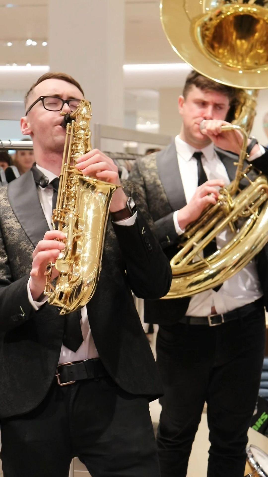 class="content__text"
 Birthday Celebrations. Join the party in Brown Thomas Dundrum. Bring your family and friends to enjoy special performances by @thenewbrasskings from 1pm -3pm
today.

Enjoy exclusive experiences, games and 10% back in loyalty points today in store.

 #BrownThomas 
 